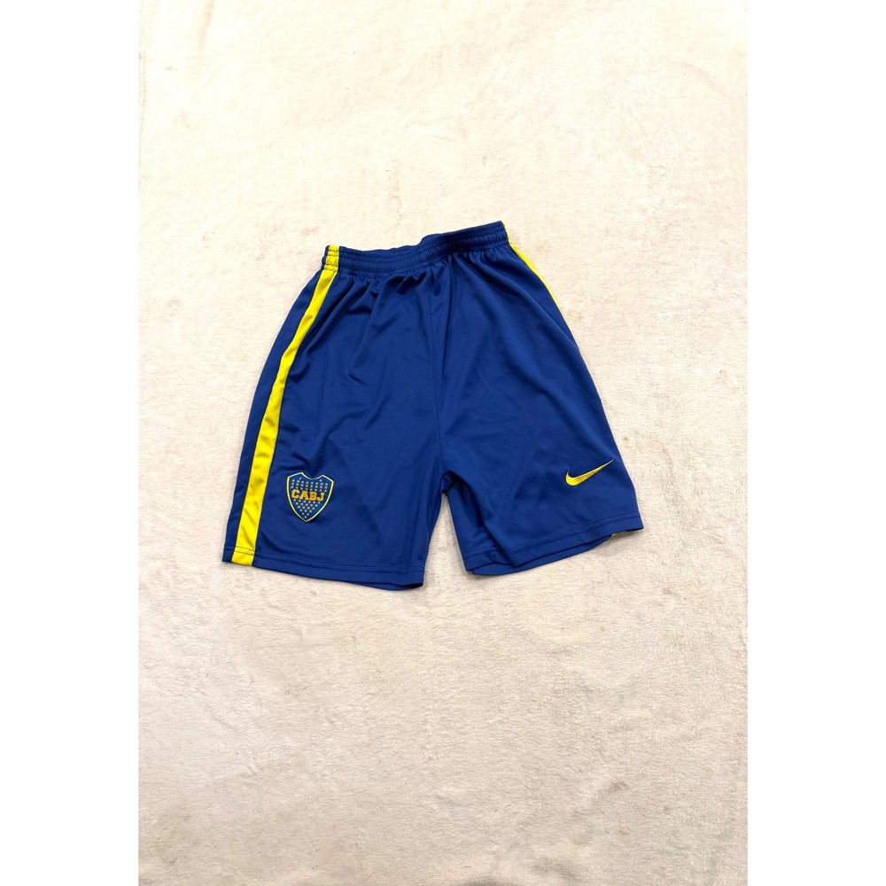 Nike‎ Boca Juniors Vintage Soccer Shorts Kids Blue Yellow CABJ Football Shorts
